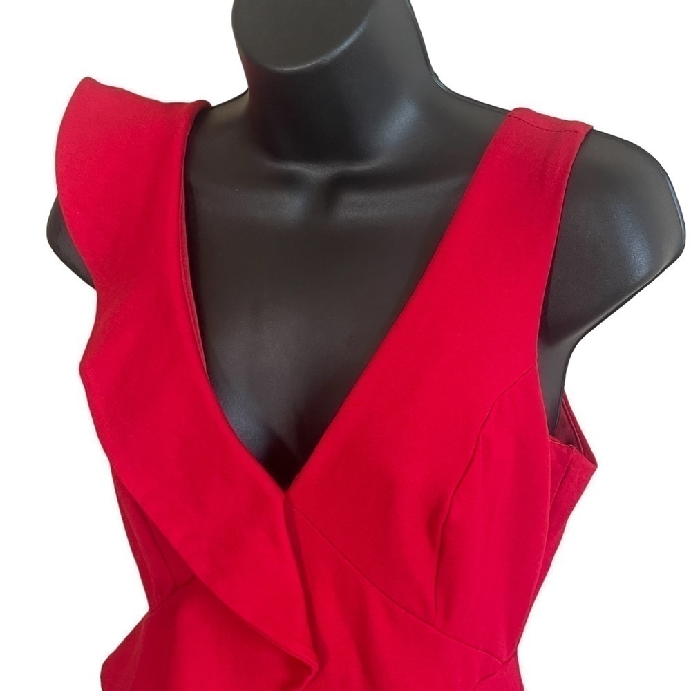 Euc Lulus formal/dressy sleeveless top, red, size medium. - Picture 2 of 12